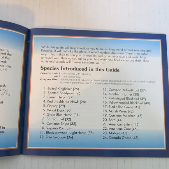 Northwood Nature Guide MARSHLAND BIRD WALK Cassette and Book in Box 1995 - Picture 14 of 14